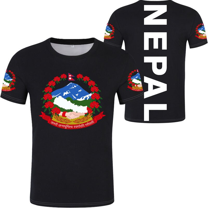 NEPAL t shirt logo free custom made name number nation flag np republic nepalese nepali college print photo clothing | Lazada