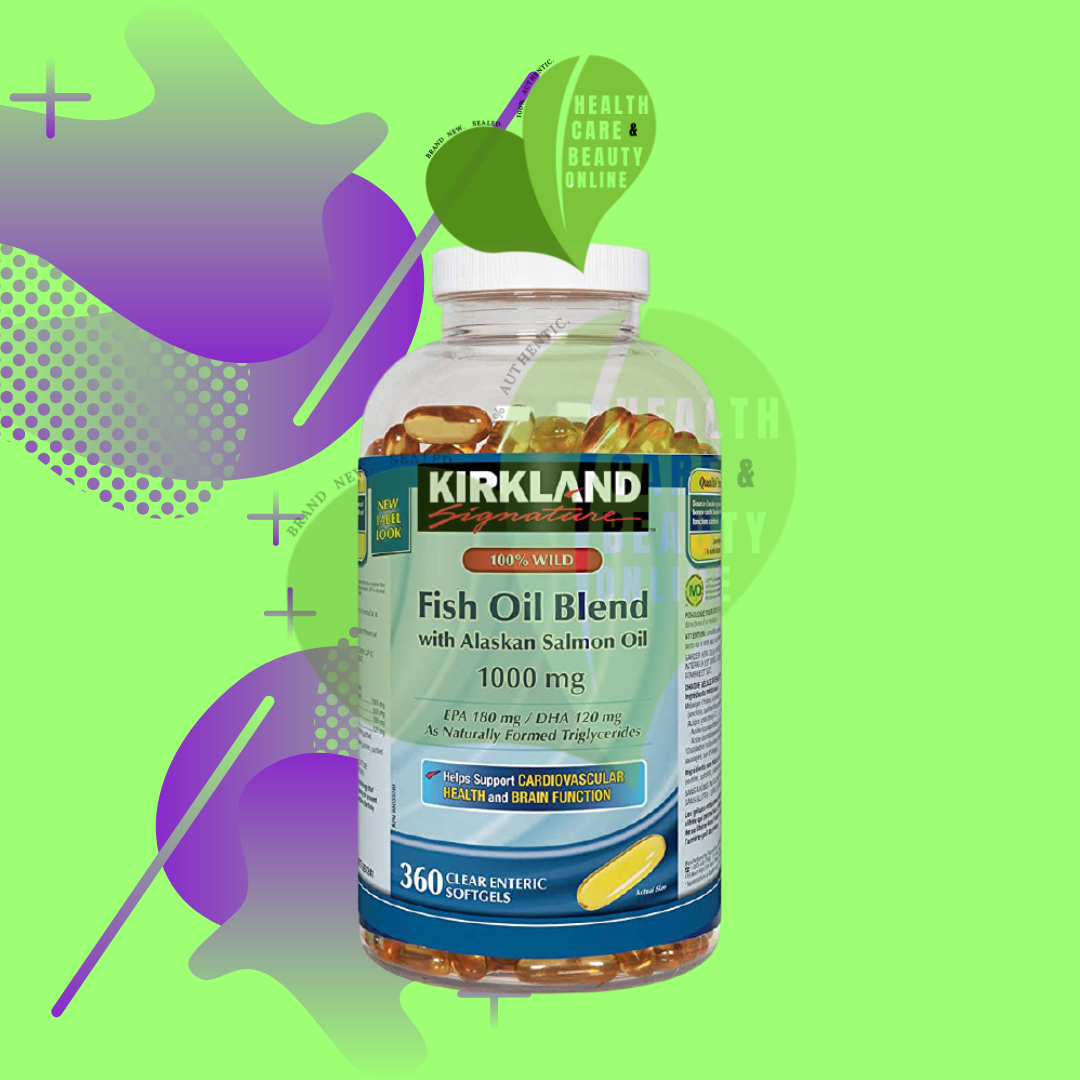Kirkland 100 Wild FISH OIL Blend with Alaskan Salmon Oil 1000 mg 360