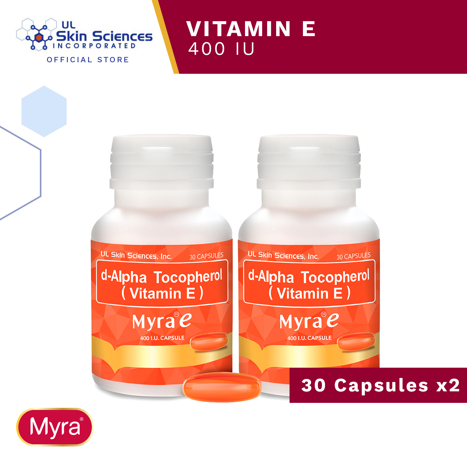 Myra E 400 I.U. 30s Bottle (2 Bottles) Lazada PH