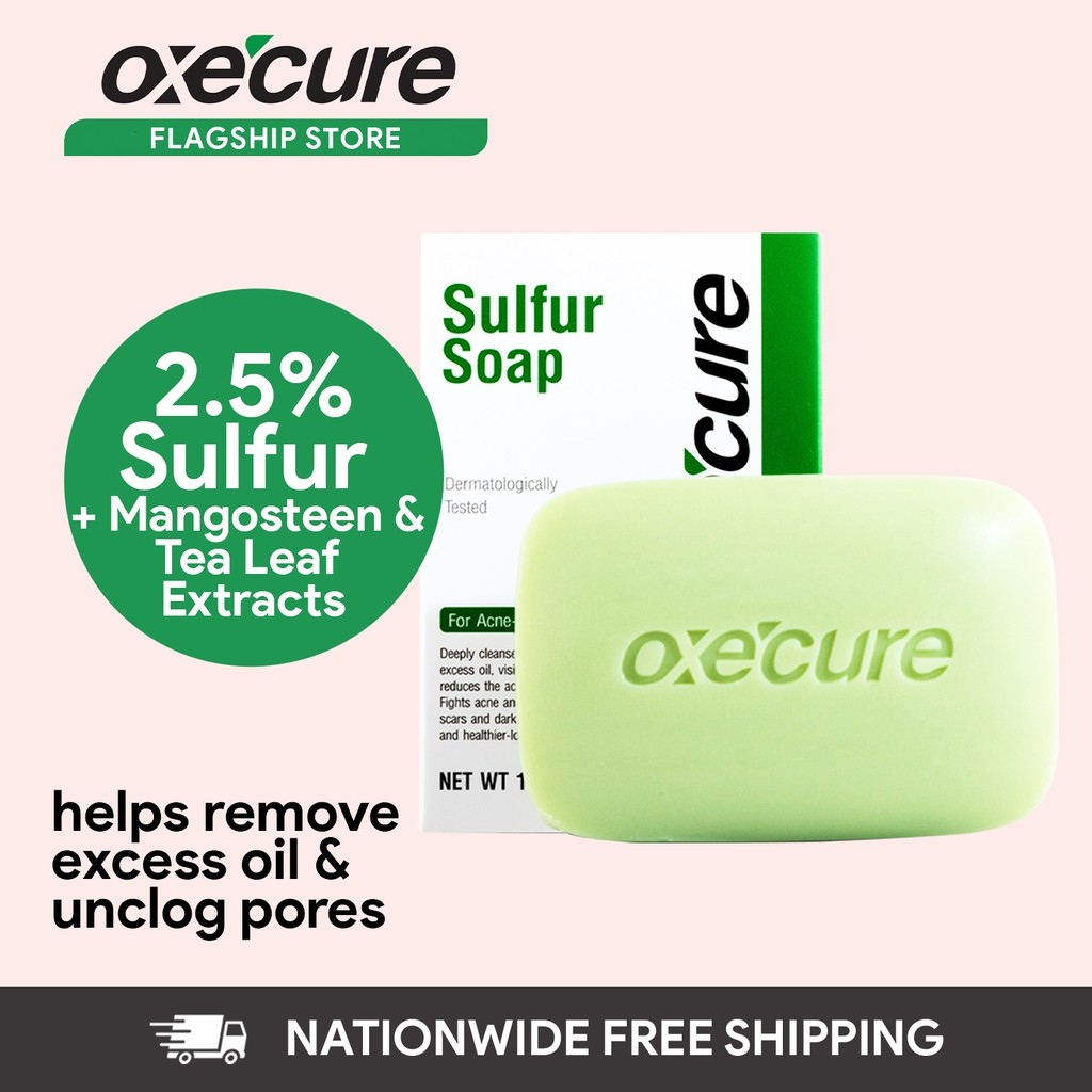 OXECURE Sulfur Soap 100g (Cleanser to fight pimples white/blackheads