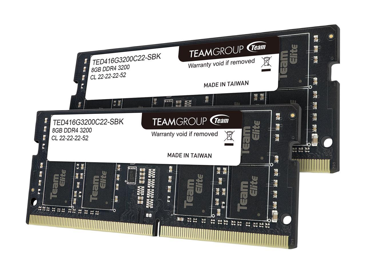 Team Elite 16GB (2 x 8GB) DDR4 SO-DIMM DDR4 3200mhz Laptop Memory
