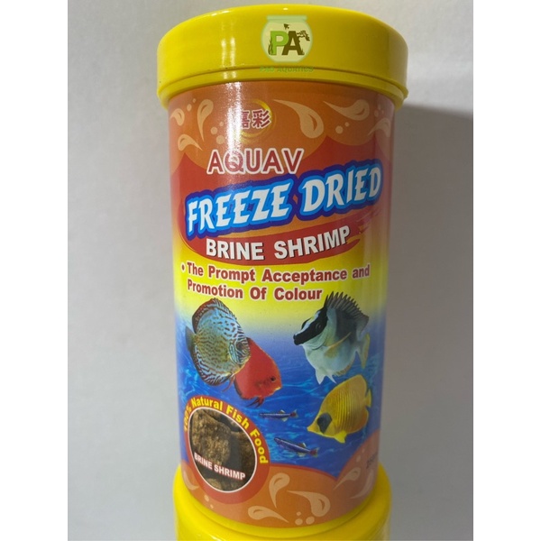 Aquav Fish Food 250ml dried red shrimp tubifex flowerhorn betta