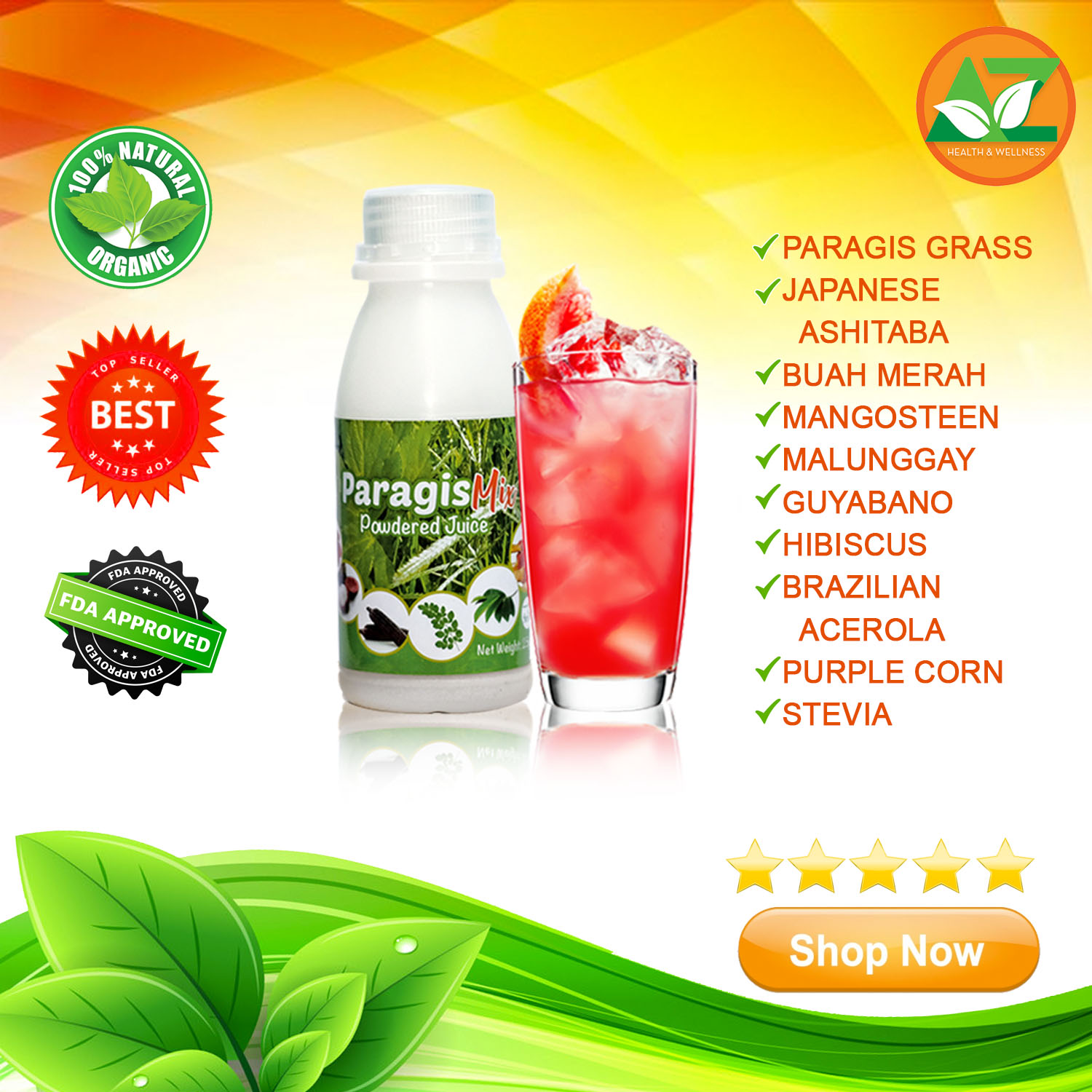 AZH&W PARAGIS MIX Get Pregnant Fast Powdered Juice Drink for MYOMA