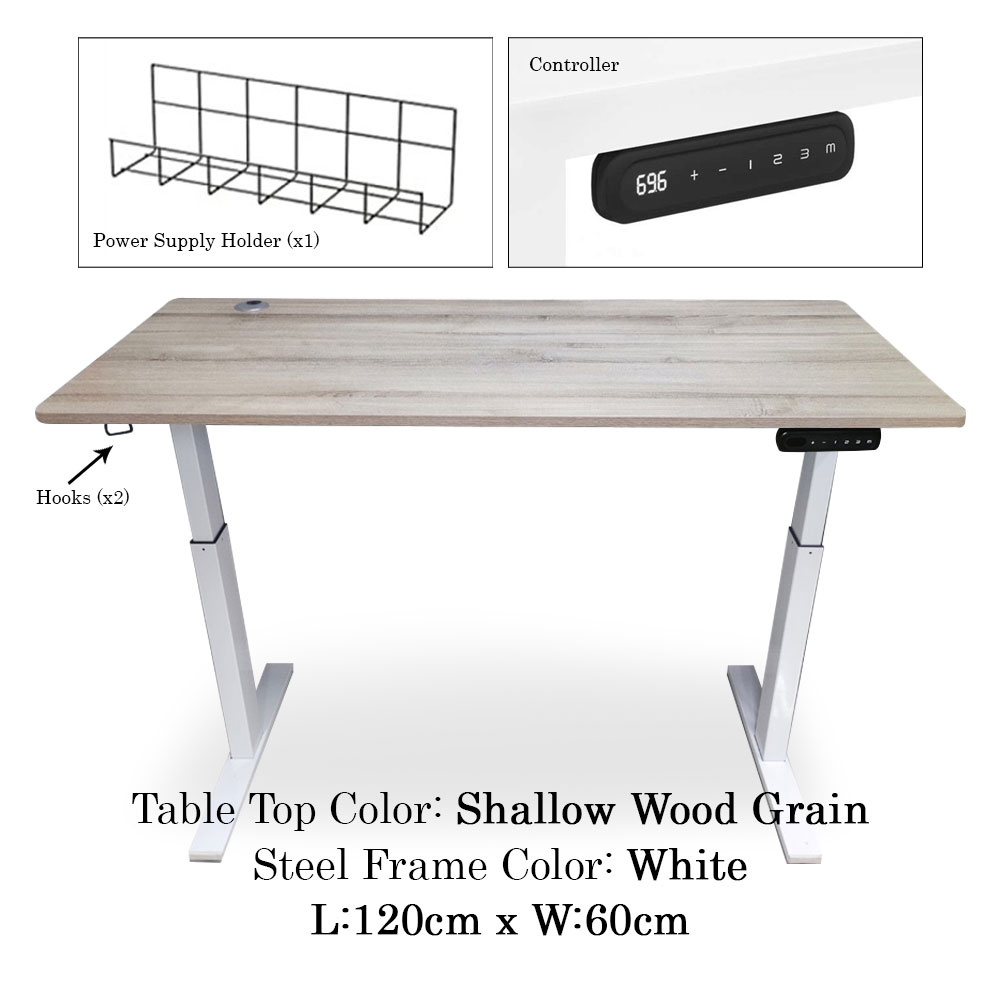 JAMIGO Electric Ascend Height Adjustable Desk 120x60cm and 140x60cm