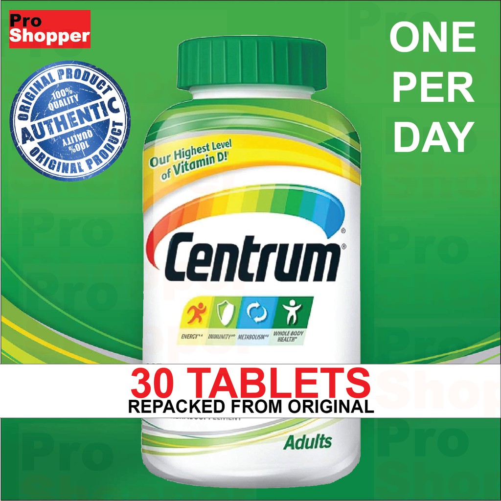 Centrum MultiVitamin for Adults 30 Tablets Lazada PH