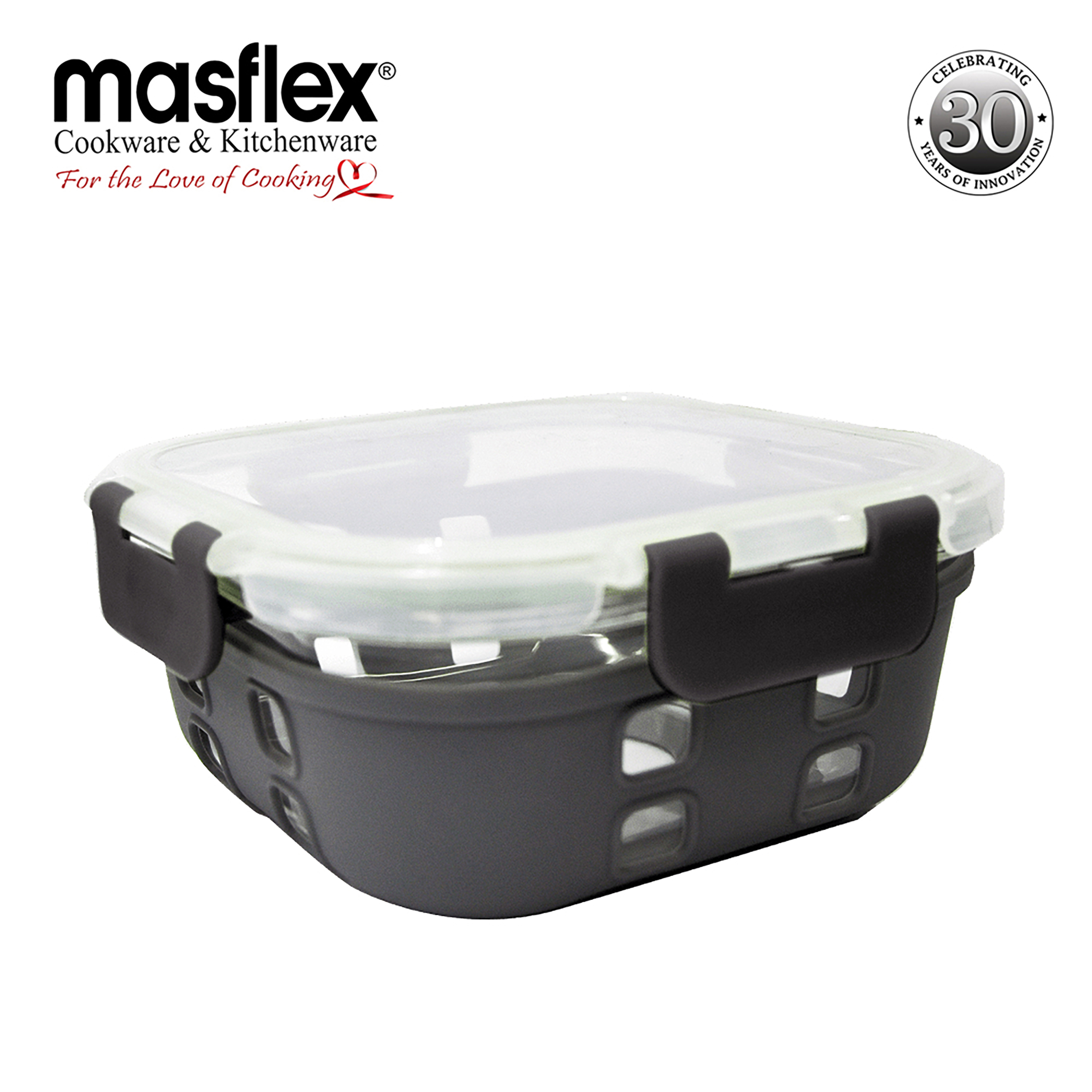 Masflex by Winland Delight Square Borosilicate Glass Food Container Set