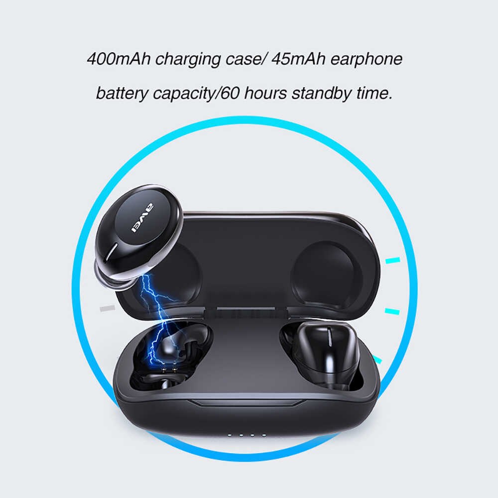 Awei T20 Bluetooth V5.0 TWS True Wireless Sports Earbuds