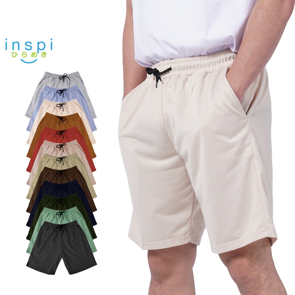 INSPI Walking Shorts for Men Summer Cotton Korean Short for Women Plus Size  Black Gray Beach Outfit | Lazada PH