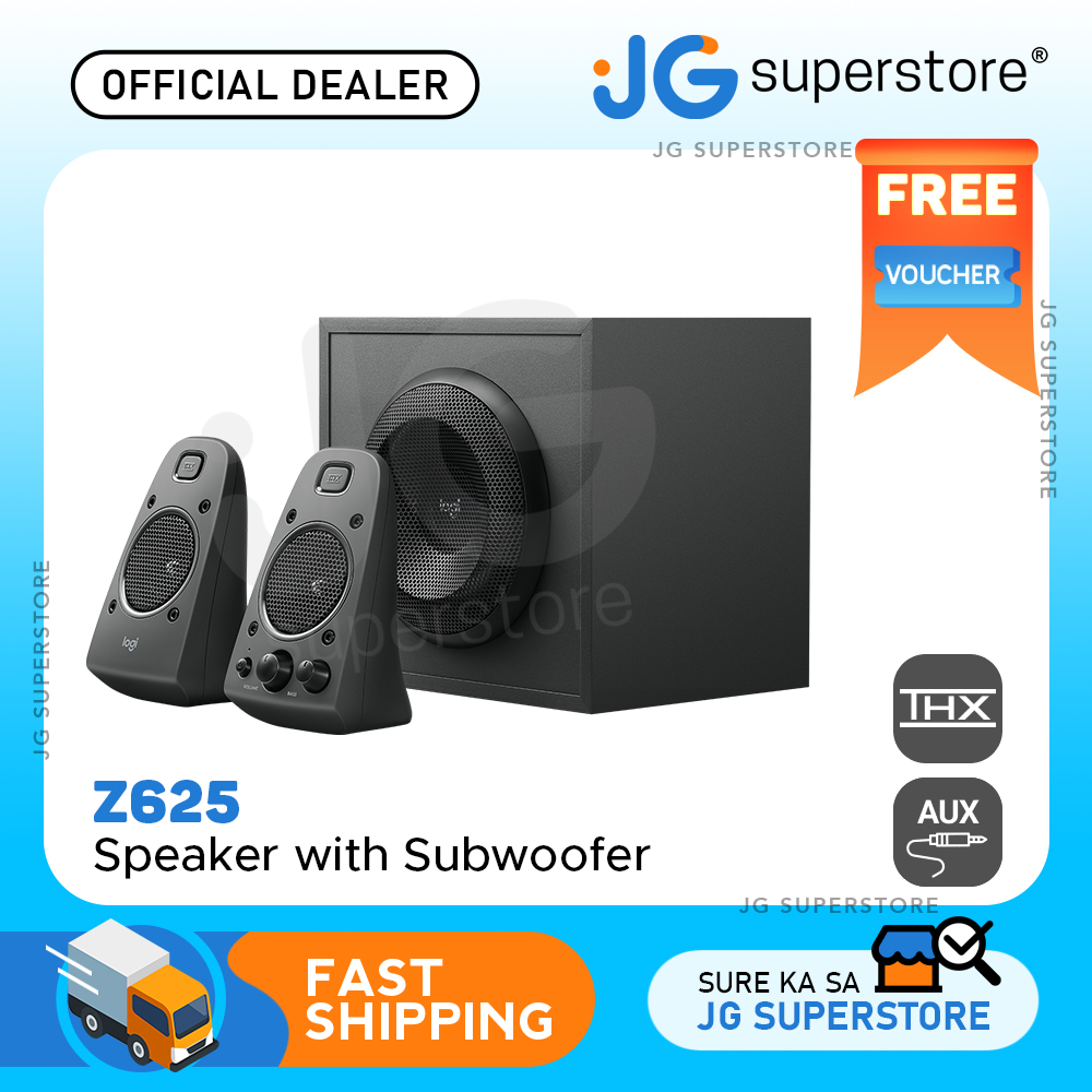 Logitech Z625 THX Certified 2.1 Speaker System 400W Subwoofer with 3.5mm RCA Input for Gaming PC and Theater | JG Superstore | Lazada PH