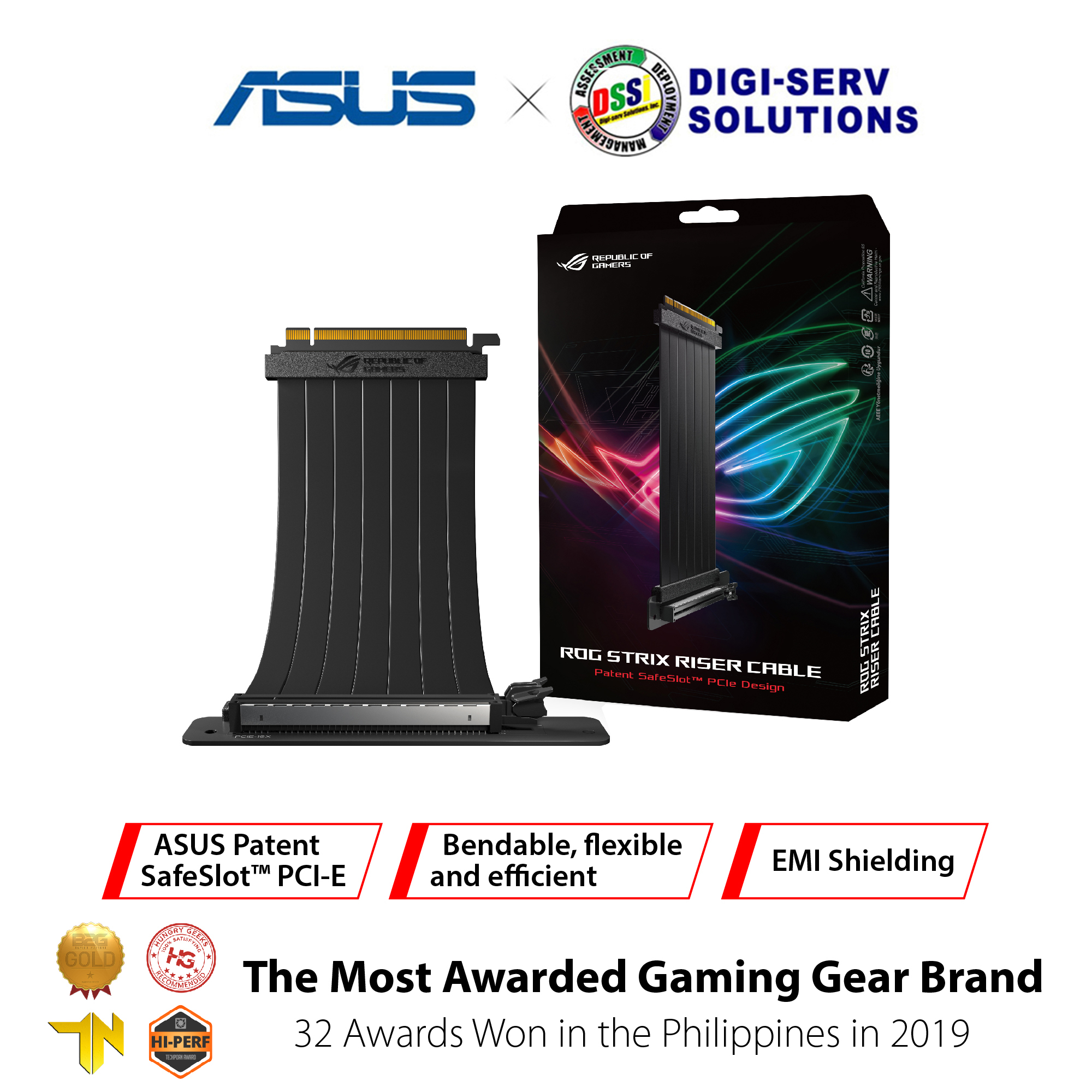 SALE!!! ASUS ROG Strix 240mm PCI-E x 16 Riser Cable Safeslot