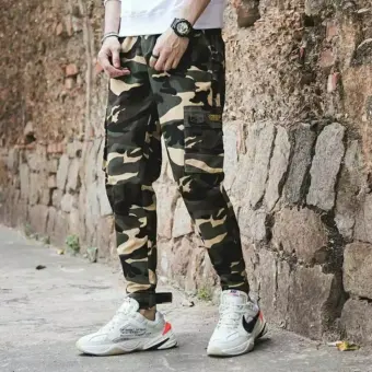 camo cargo joggers