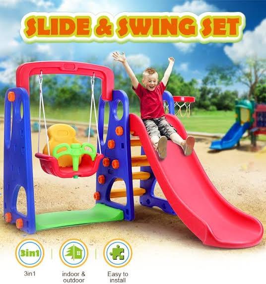 3 in 1 Slide and Swing Set Kid Playground review and price