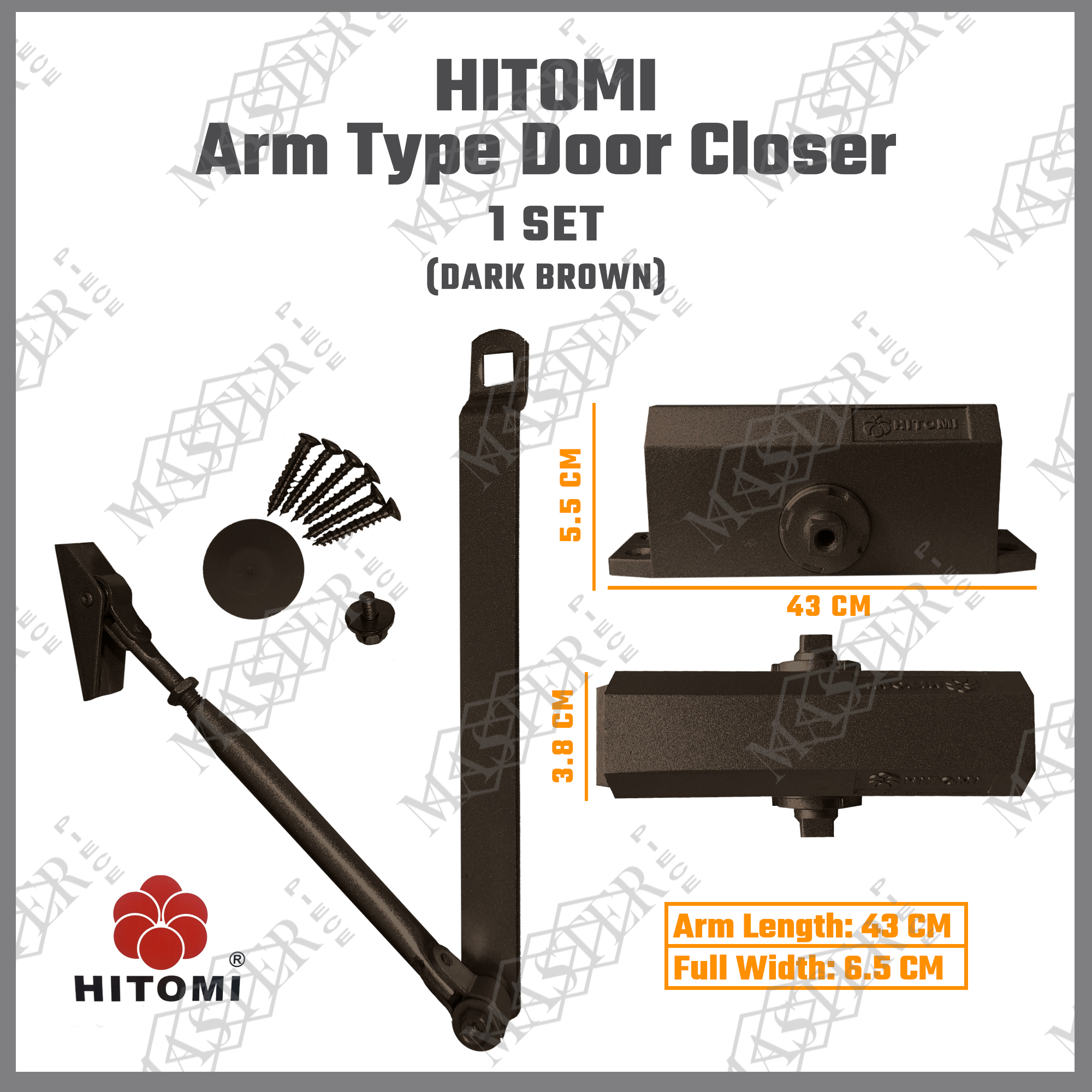 Door Closer Arm Type HITOMI (SILVER/BROWN) Lazada PH