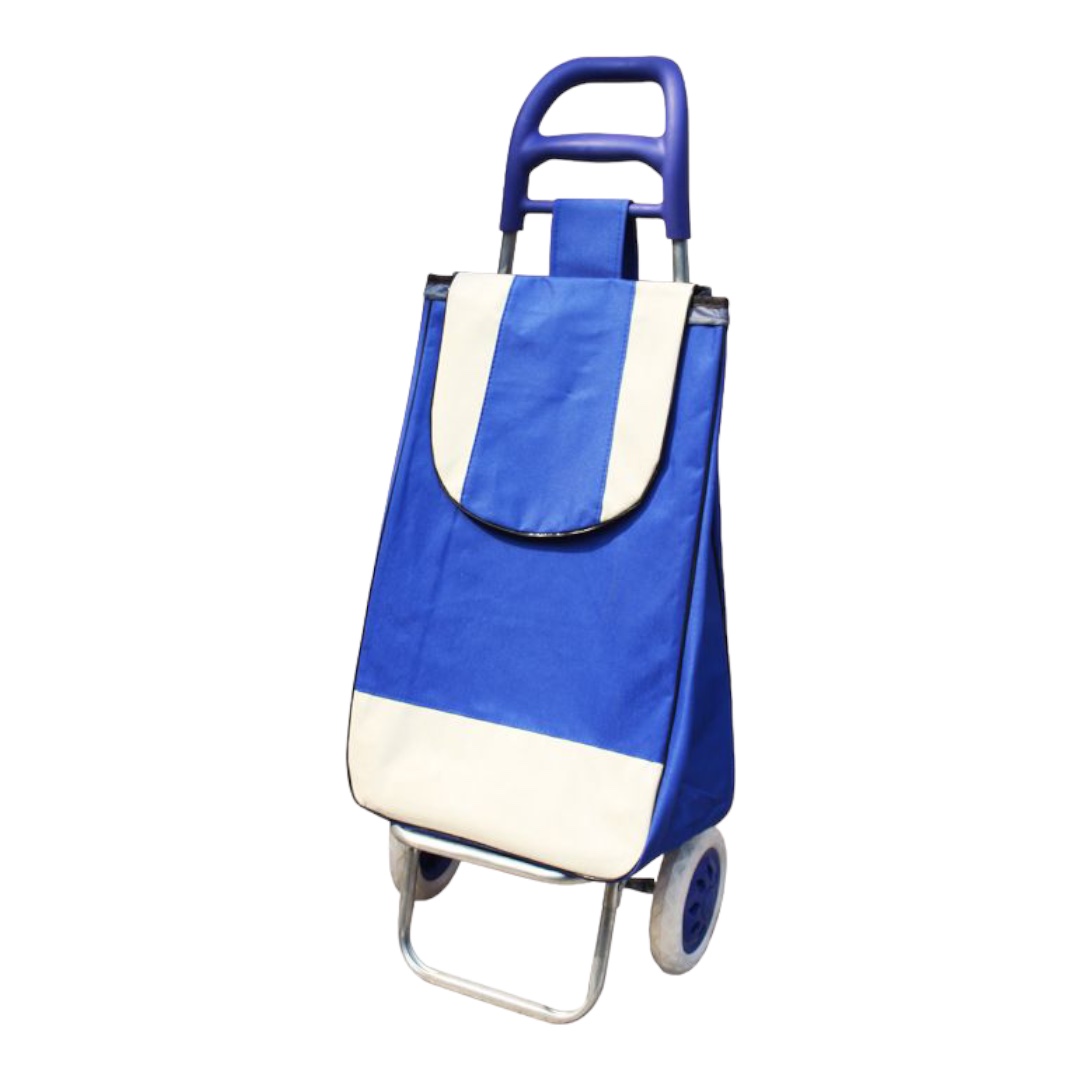 TJA Portable Travel Shopping Bag with Trolley Wheels Oxford Fabric