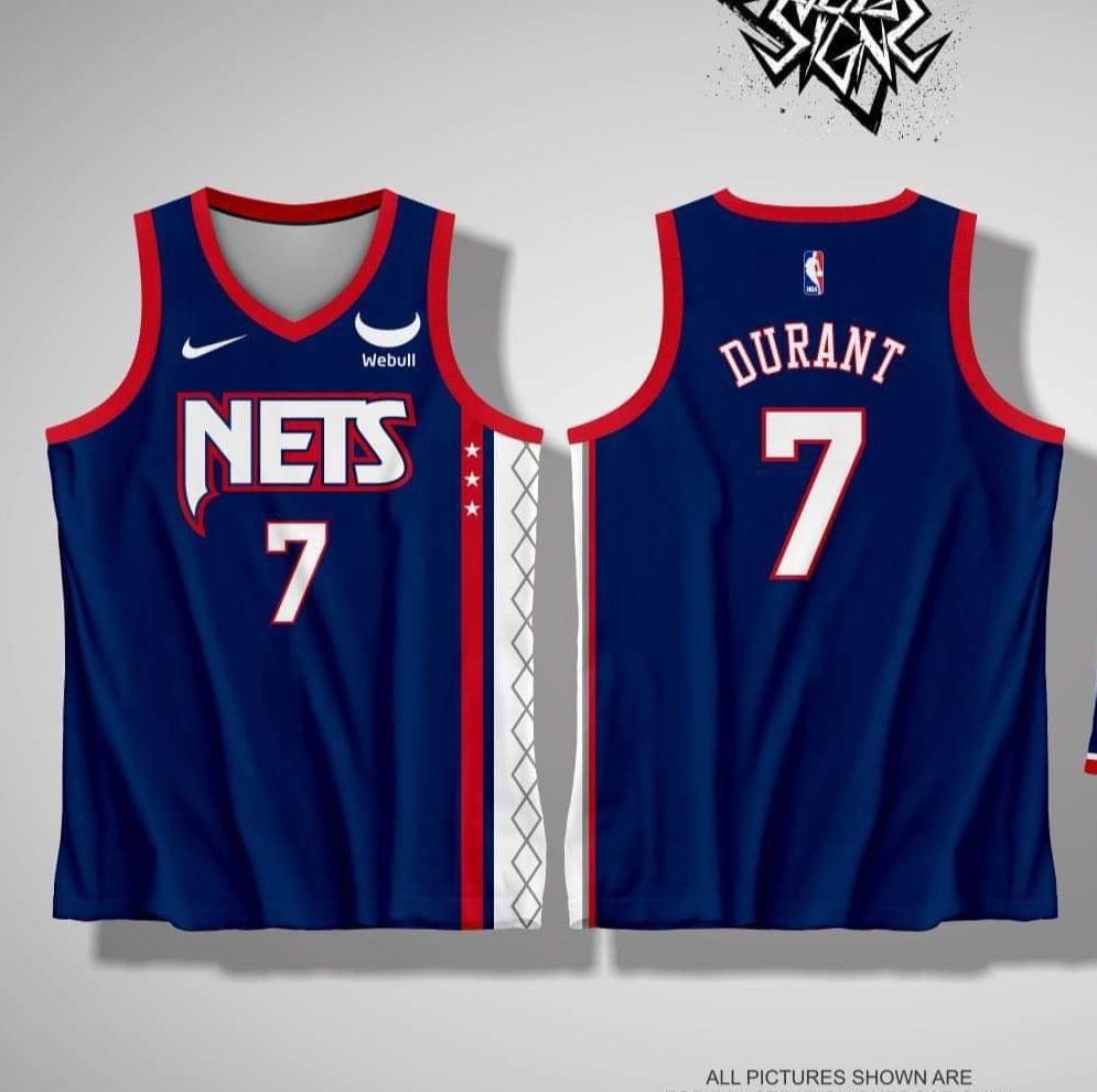 NBA Brooklyn Nets Kevin Durant Editable Basketball Jersey Layout Ready to  Print Sublimation …