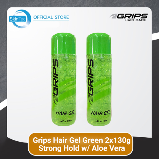 Grips Hair Gel Green Strong Hold with Aloe Vera 130g, 2 pcs Lazada PH