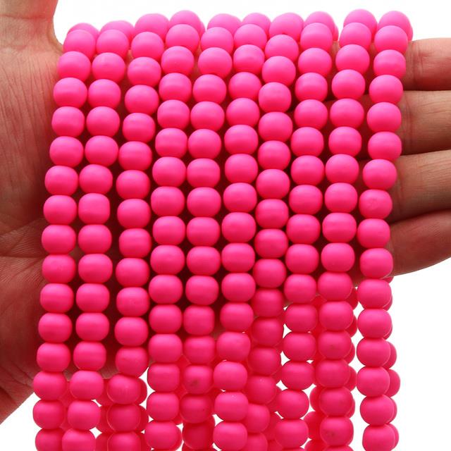 LZ】 1 String 6/9mm Clay Round Beads Loose Spacer Beads Polymer Clay Beads  For Jewelry Making Diy Boho Bracelet Necklace Accessorie