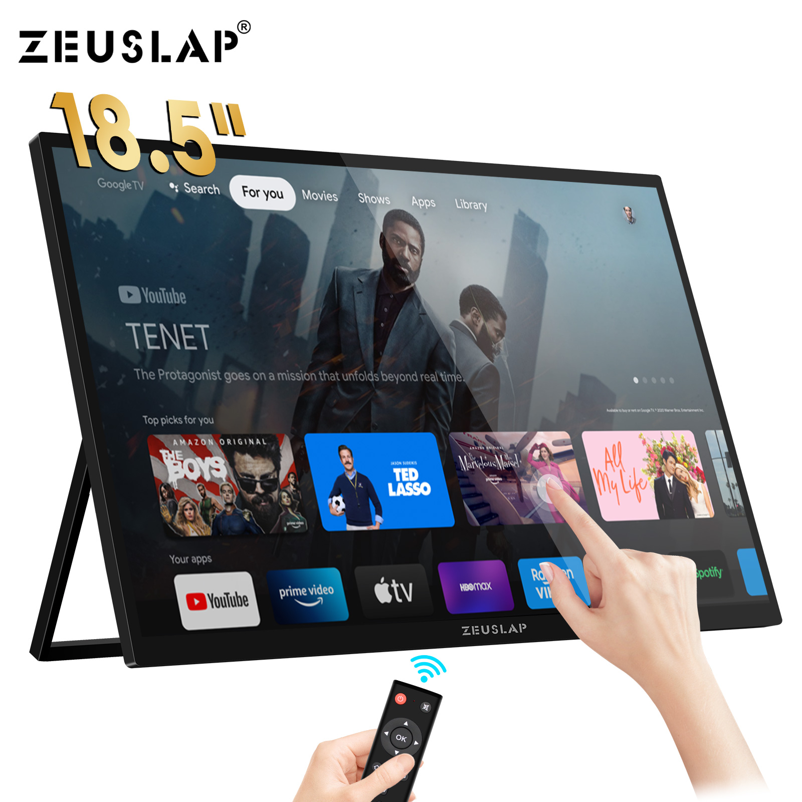 ZEUSLAP 18.5inch 1920*1080P Touch Screen 100hz IPTV Smart Portable ...