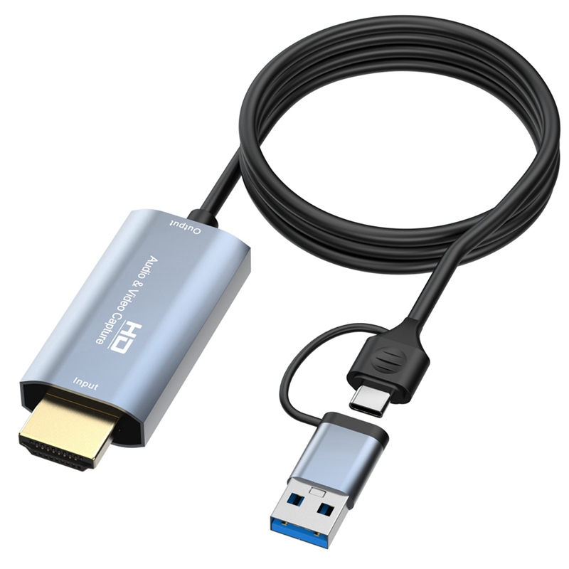 4k -compatible to type-c+usb capture card 1080p computer game capture card 1.8m