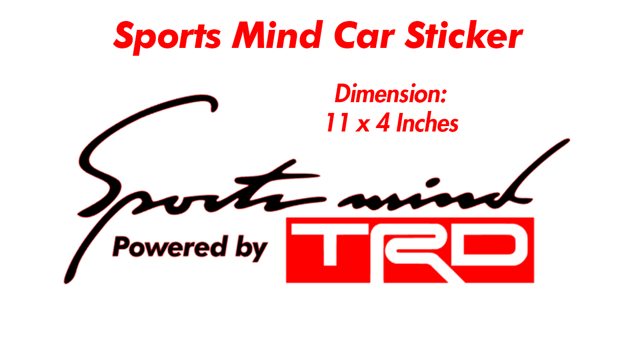 Toyota TRD Sports Mind Car Vinyl Sticker Lazada PH