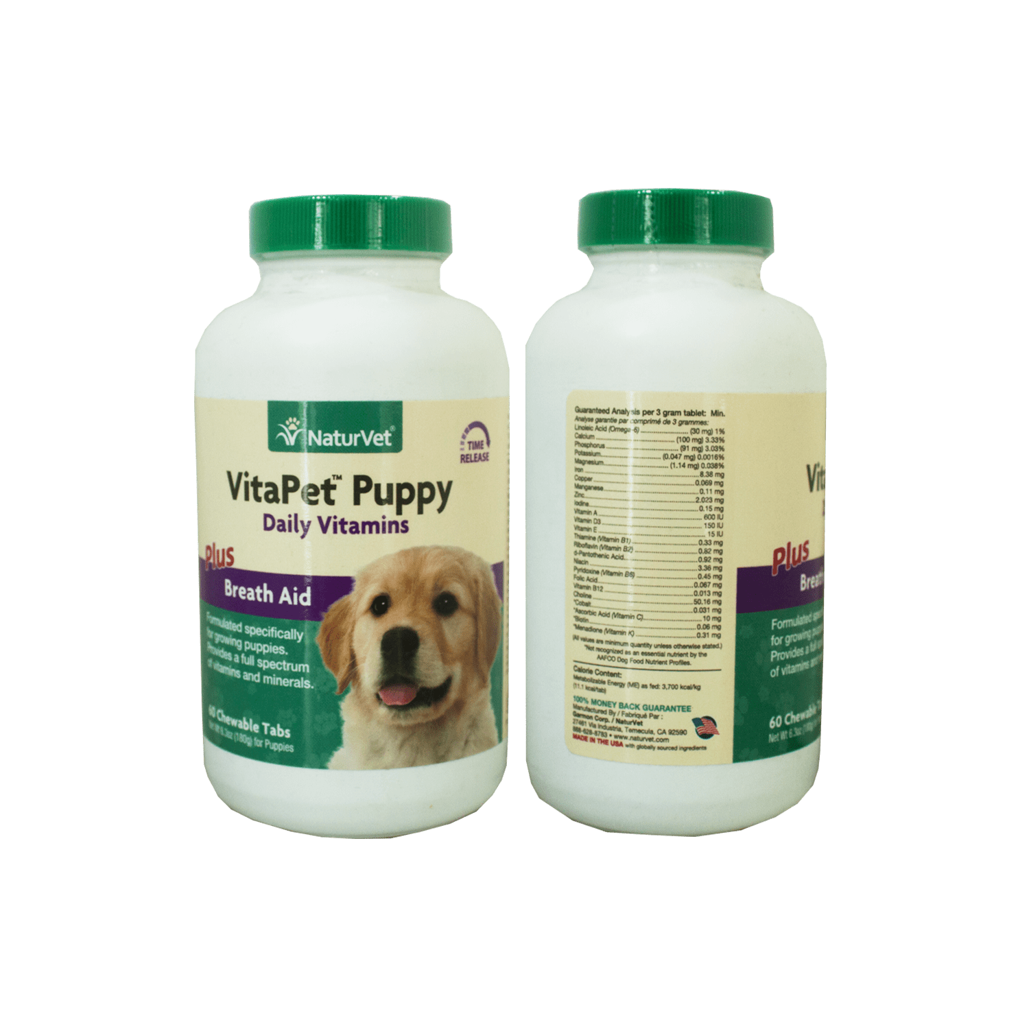 Vitapet Puppy (Multivitamins and Minerals) 60 Chewable Tablets for Dogs