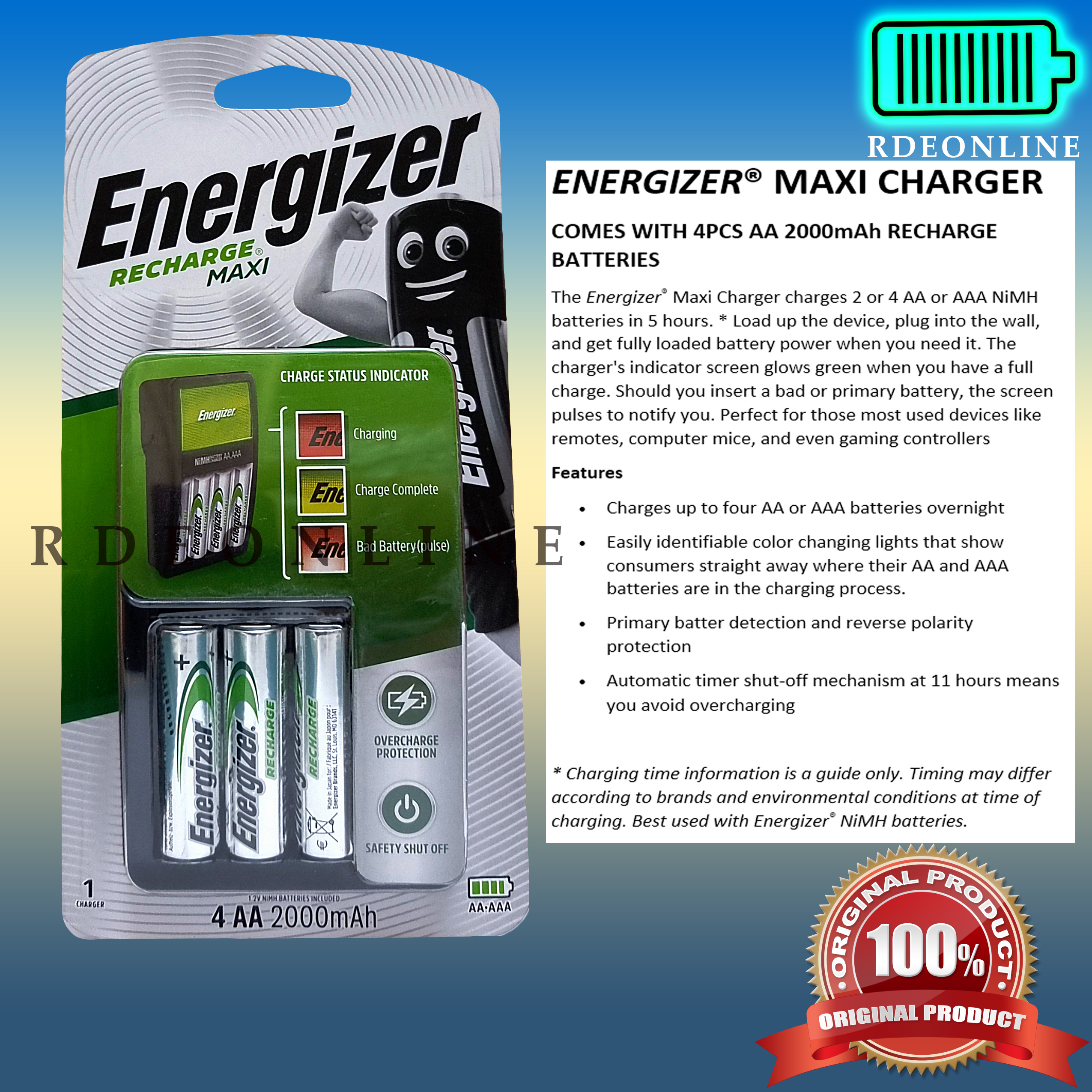 ENERGIZER RECHARGEABLE BATTERY CHARGER PRO (CHPRO) / MINI (CH2PC4