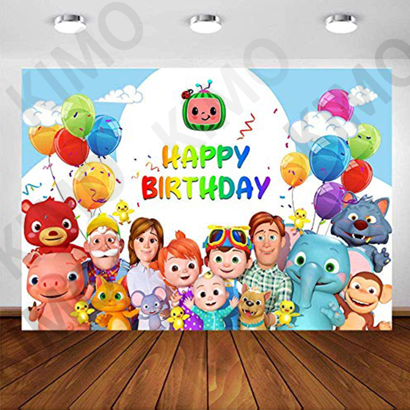 Cocomelon Backdrop Birthday Set Party Background poster Cartoon Theme  Colorful Happy Birthday Party Banner Decorations Supplies Newborn | Lazada  PH