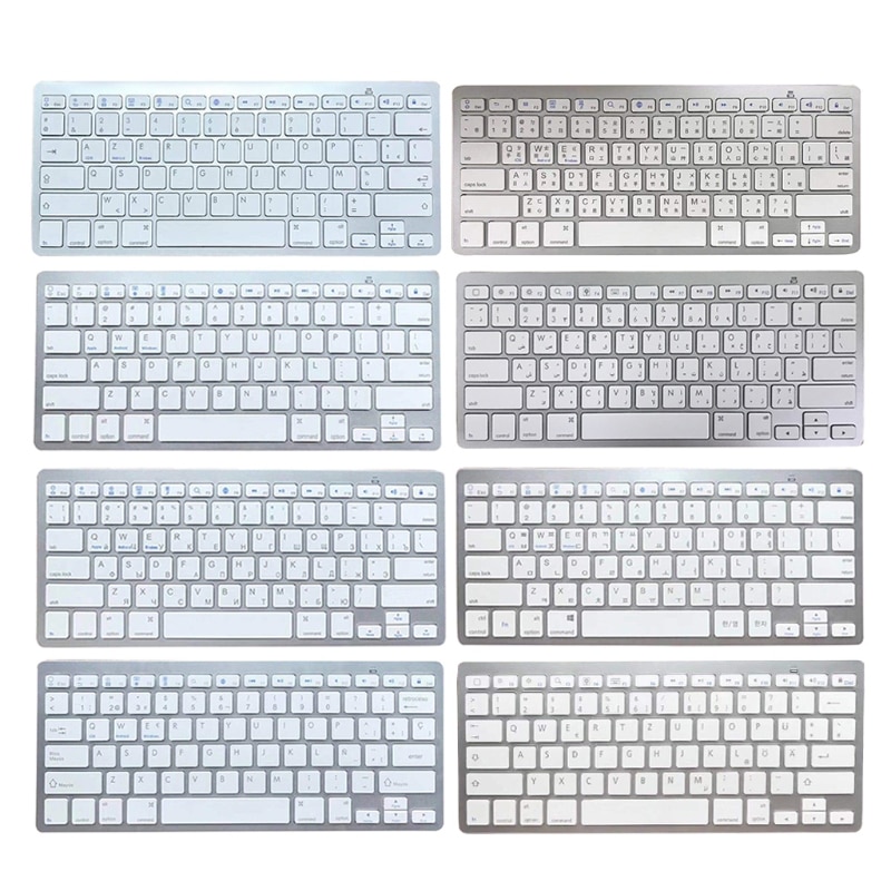 N/Spanish/Korean Bluetooth Wireless Keyboard For Tablet/Laptop/Smartphone Q1JC