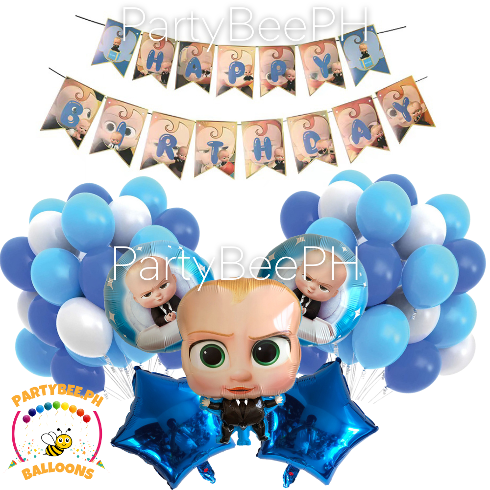 Sulit Deal! Boss Baby 67pc Happy Birthday Set + Ribbon FREE Party ...