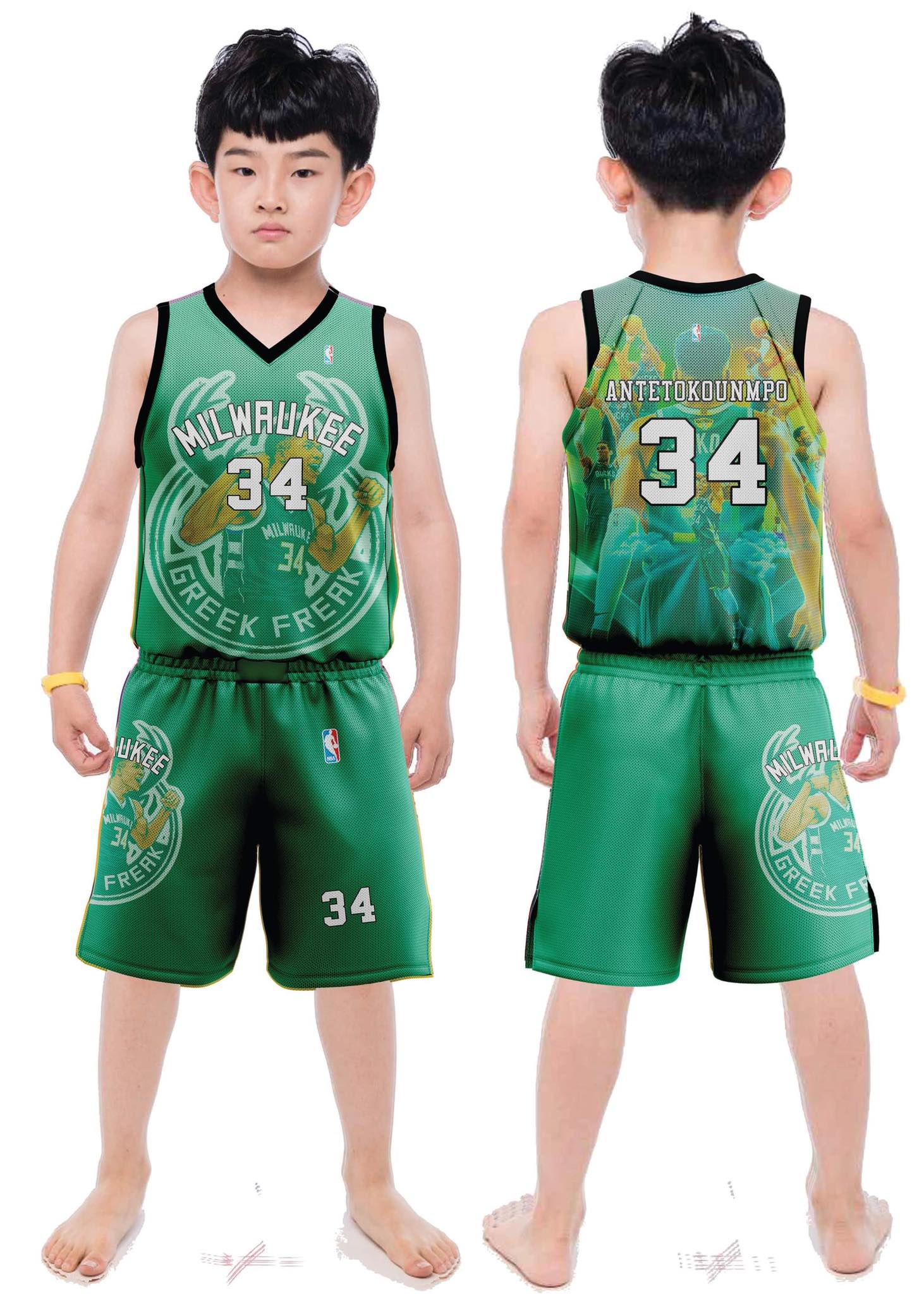 KIDS SIZE TERNO MILWAUKEE 06 BASKETBALL JERSEY FREE CUSTOMIZE OF NAME