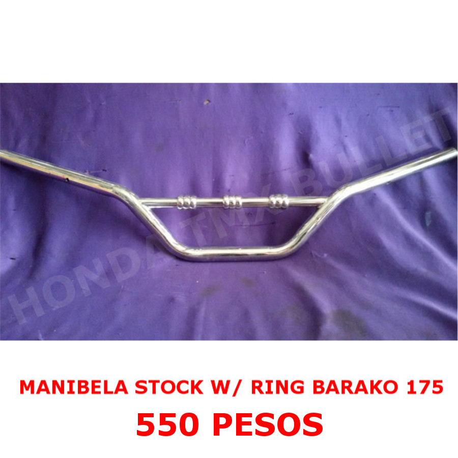 Barako 175 Handle Bar Stainless ,Manibela STOCK with RING Lazada PH