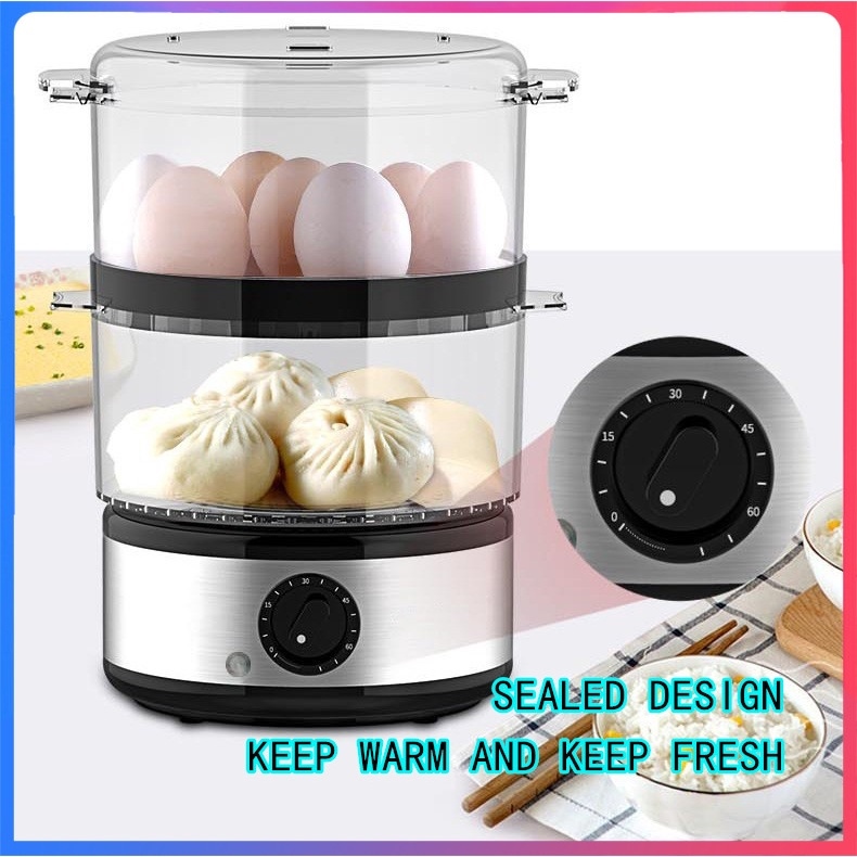 Steamer Big On Sale 4l 2 Layer Large Capacity Electric Steamer Siomai