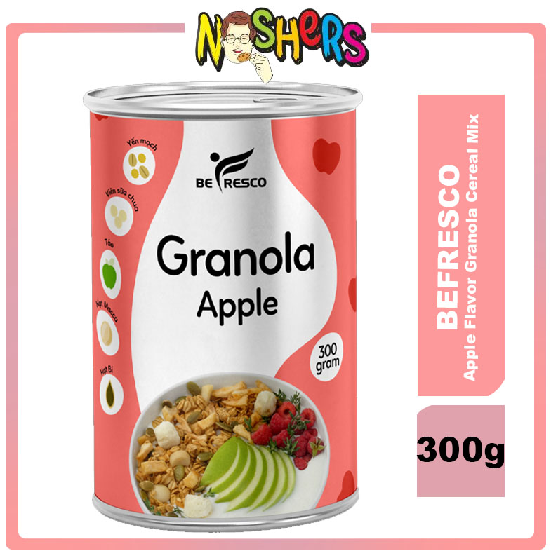 Noshers Befresco Apple Flavor Granola Cereal Mix Macca Seeds 300g