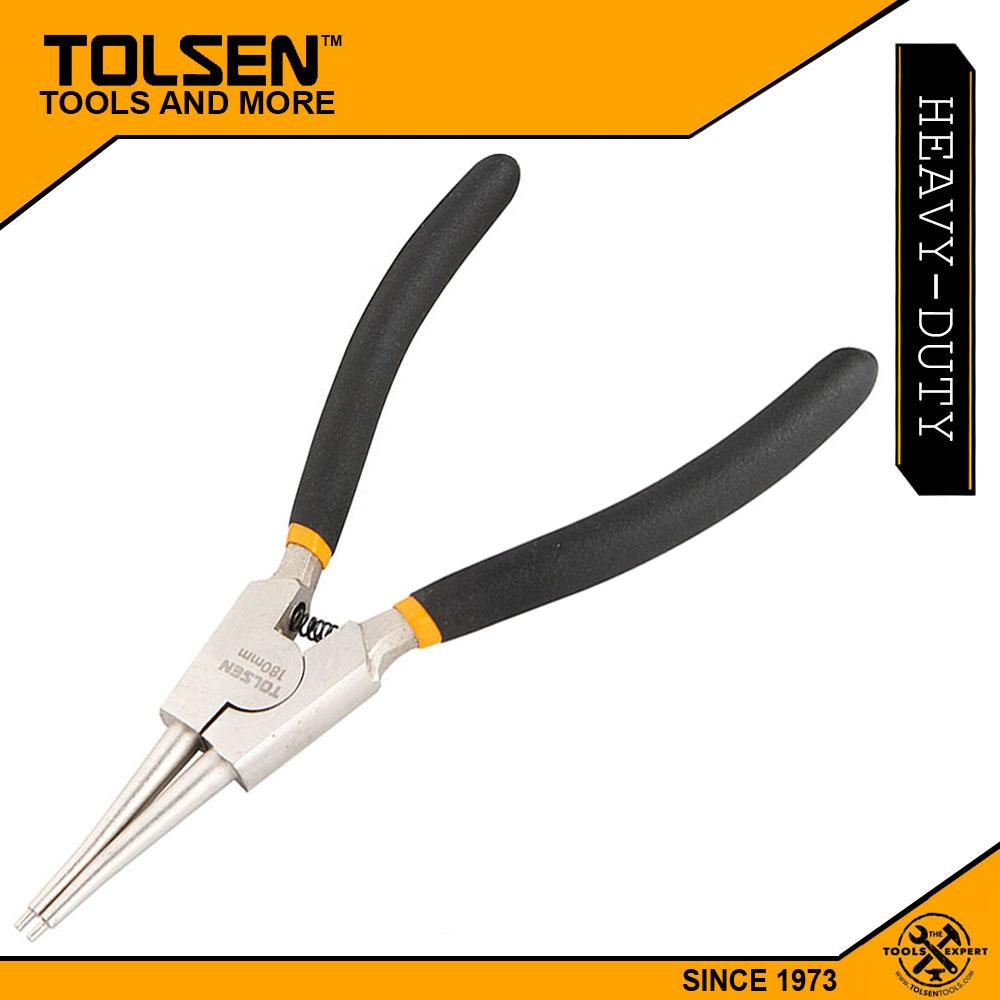 180mm External Circlip Plier Straight with Spring 