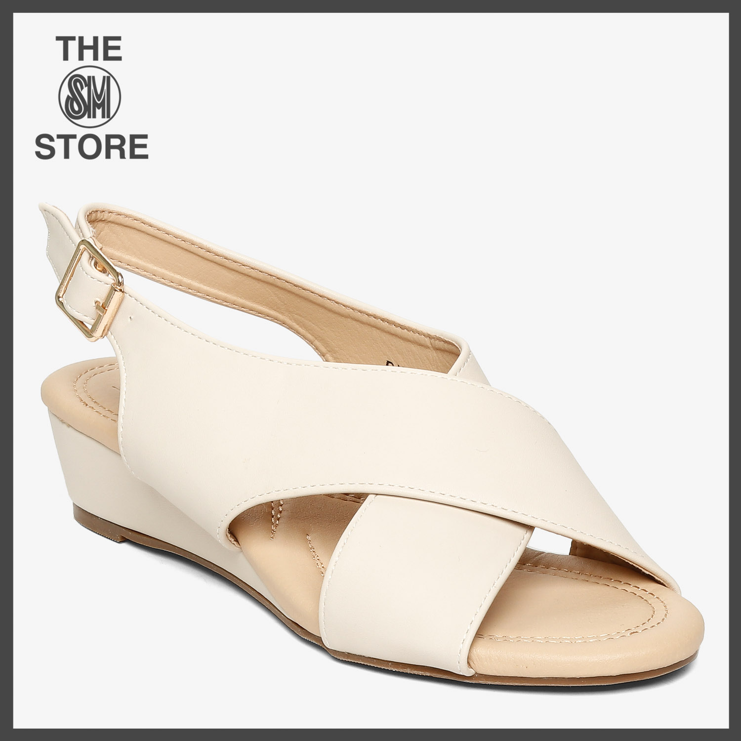 ladies cream wedges