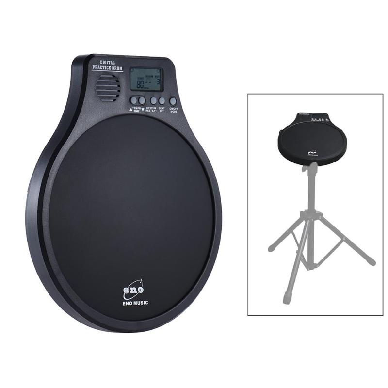eno DEM-40 Multifunction 3 in 1 Portable Electric Digital Practice Drum Pad with Metronome / Counting / Speed Detection Mode Black