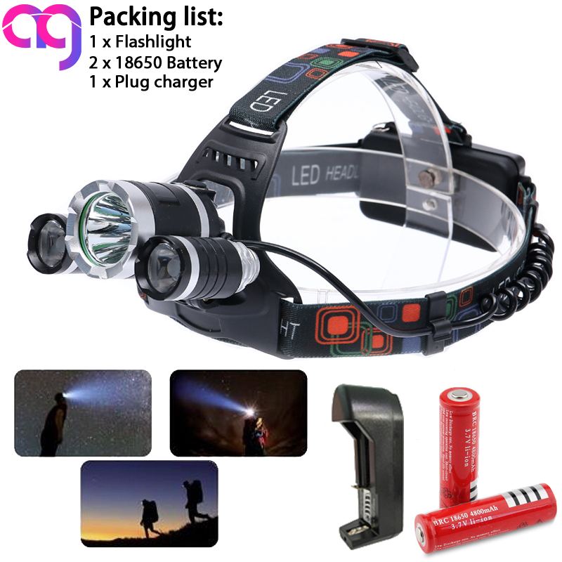 BESTSUN Super Bright LED Headlamp Rechargeable LED Red Head Torch