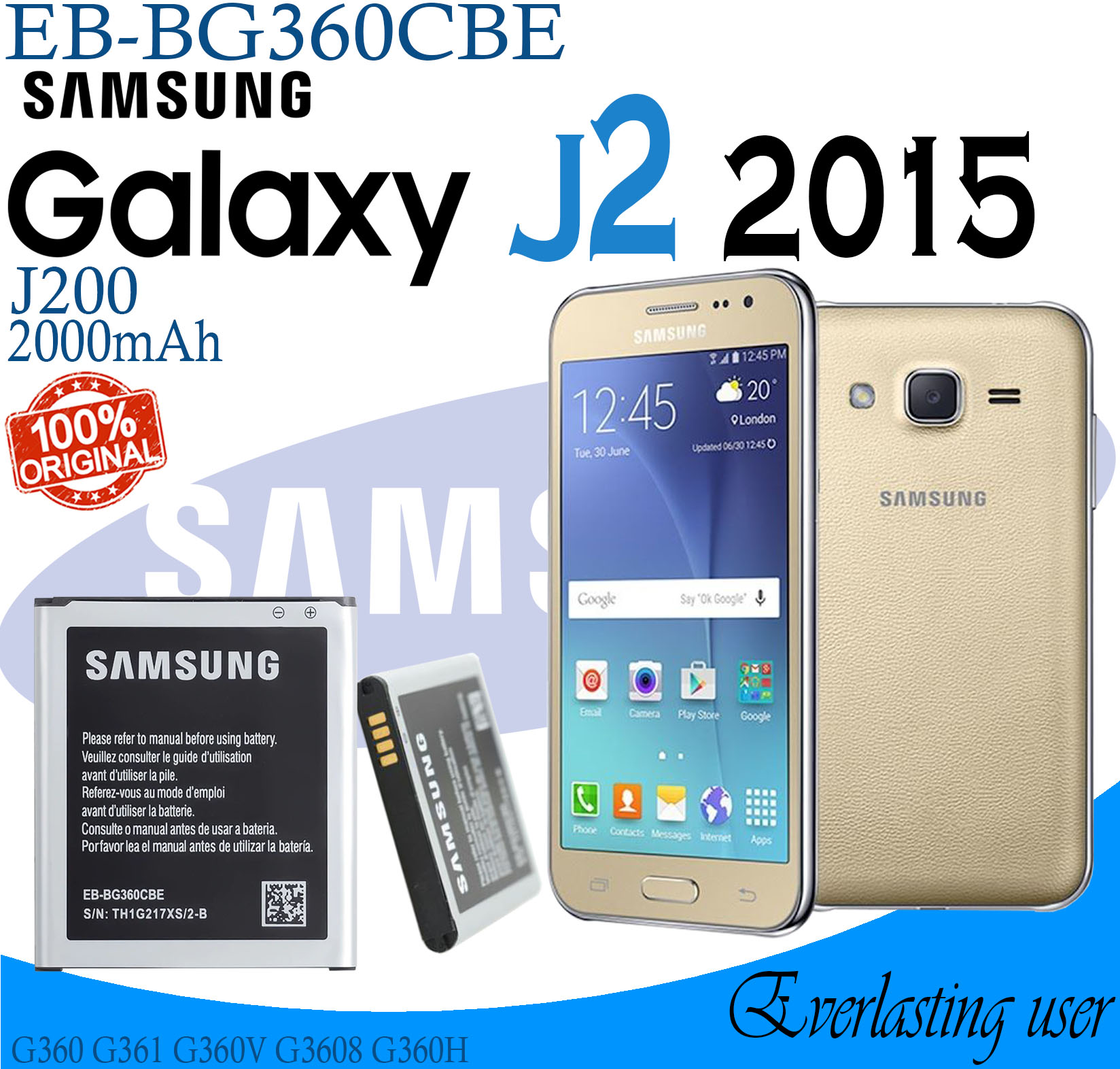 Samsung Galaxy J2 J0 15 Eb Bg360bbe Battery Original Equipment Manufacturer Long Lasting Lazada Ph