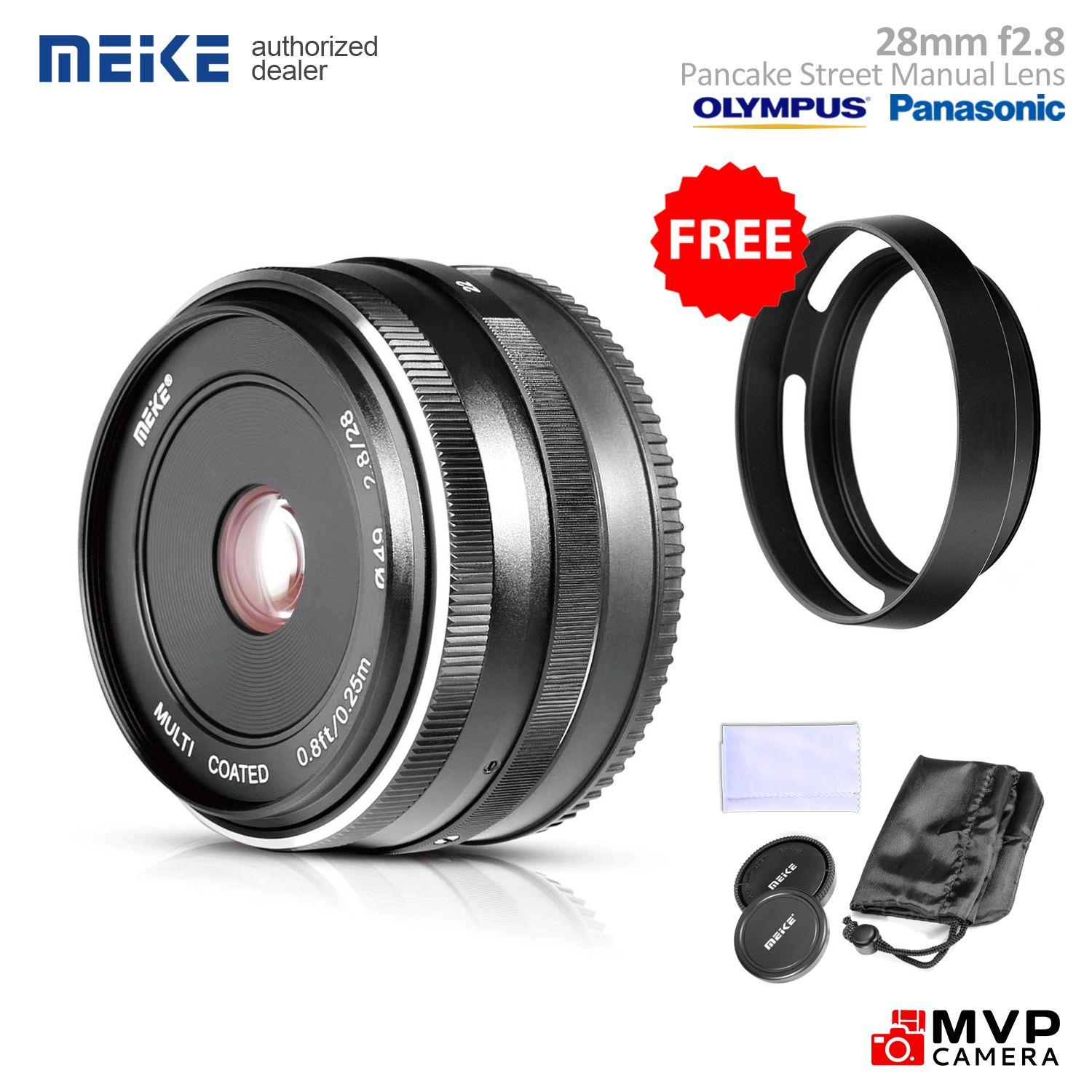 MEIKE MANUAL Prime Lens 28mm  PANCAKE STREET for Micro Four Thirds M43  MFT Olympus Lumix and BMPCC Cameras FREE HOOD f/ MVP CAMERA | Lazada PH