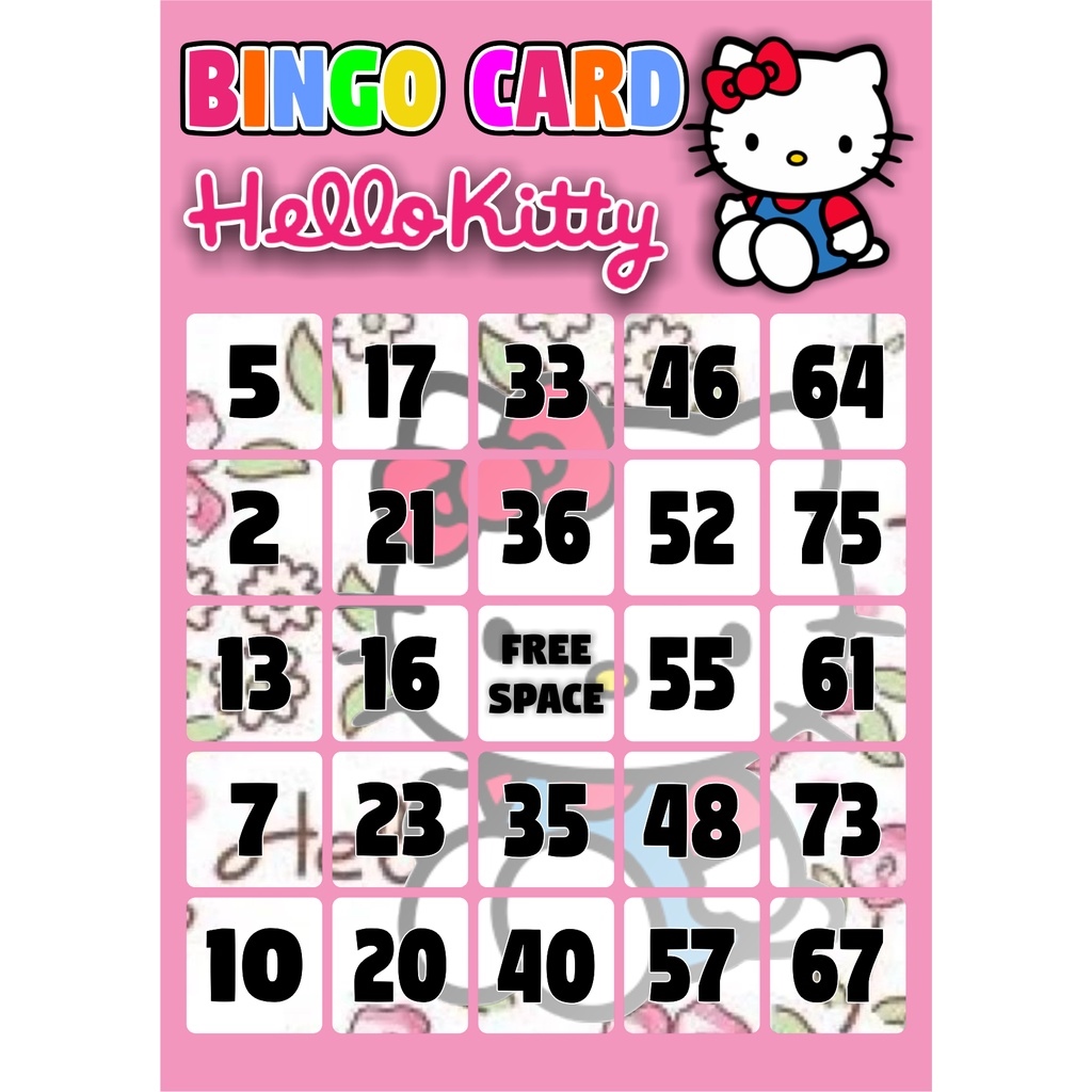 Hello Kitty Bingo Cards Children's toys and games sell well Lazada PH