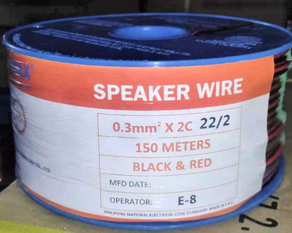 WIREMAX High Quality Speaker Wire 150 Meters Black and Red 22/2 (0.3mm