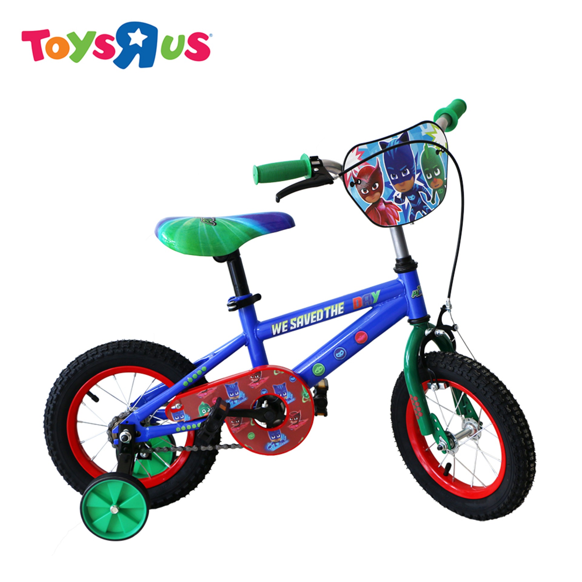PJ Masks Kids BMX Bike Includes Training Wheels Handlebar Plate Boys Girls Gift 