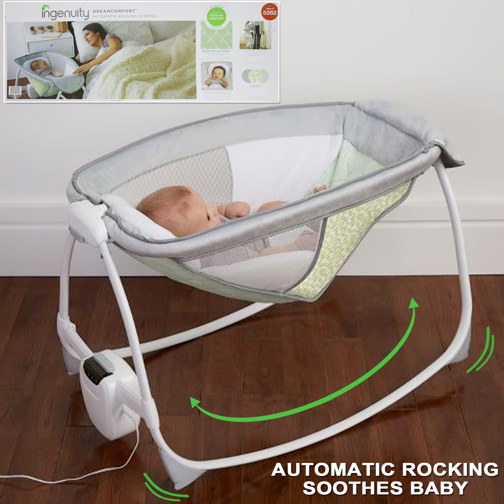 Ingenuity automatic hot sale rocking sleeper