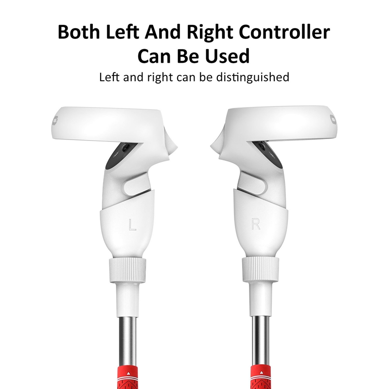 VR Golf Club Adapter Plastic VR Golf Club Adapter Controller Grips Stick Handle for Oculus Quest 2 Rift S Golf Club Attachment for Oculus Quest 2 VR