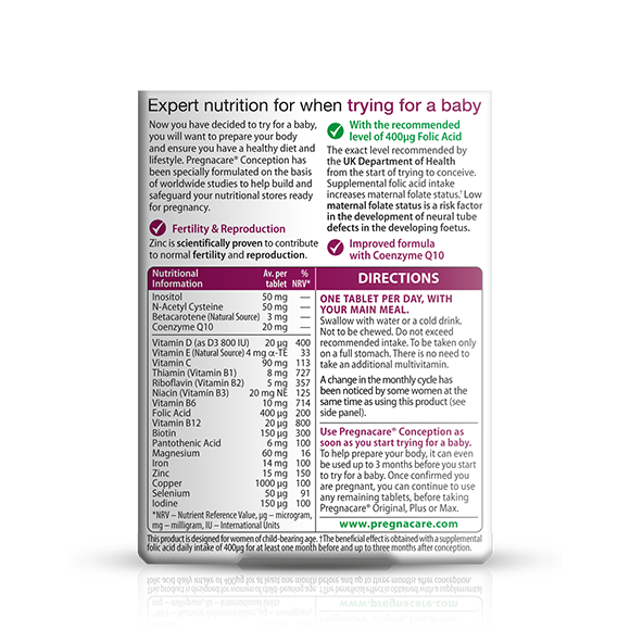 Pregnacare Conception 30 Tablets Before Conception Trying For A Baby Certified From Vitabiotics Uk Lazada Ph