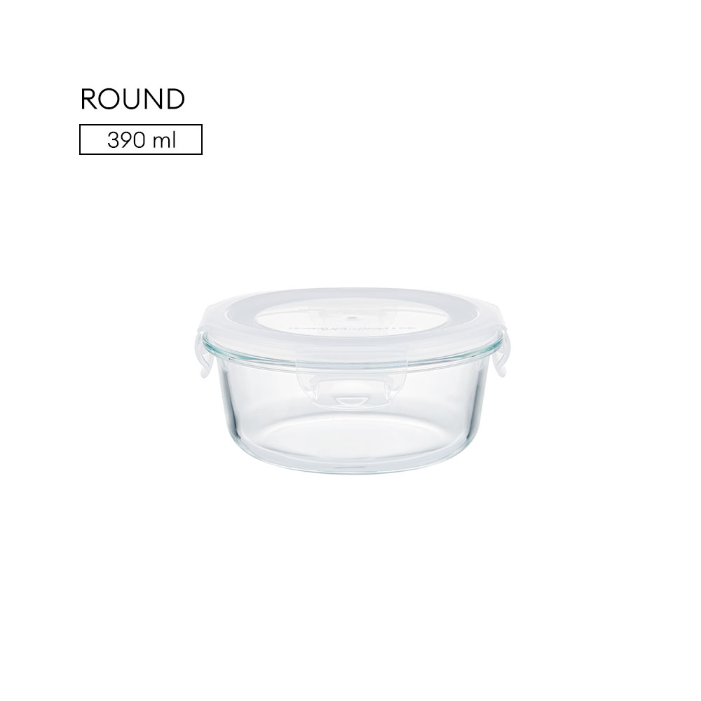 Locaupin Borosilicate Glass Food Container Fresh Keeper Meal Prep Bowl