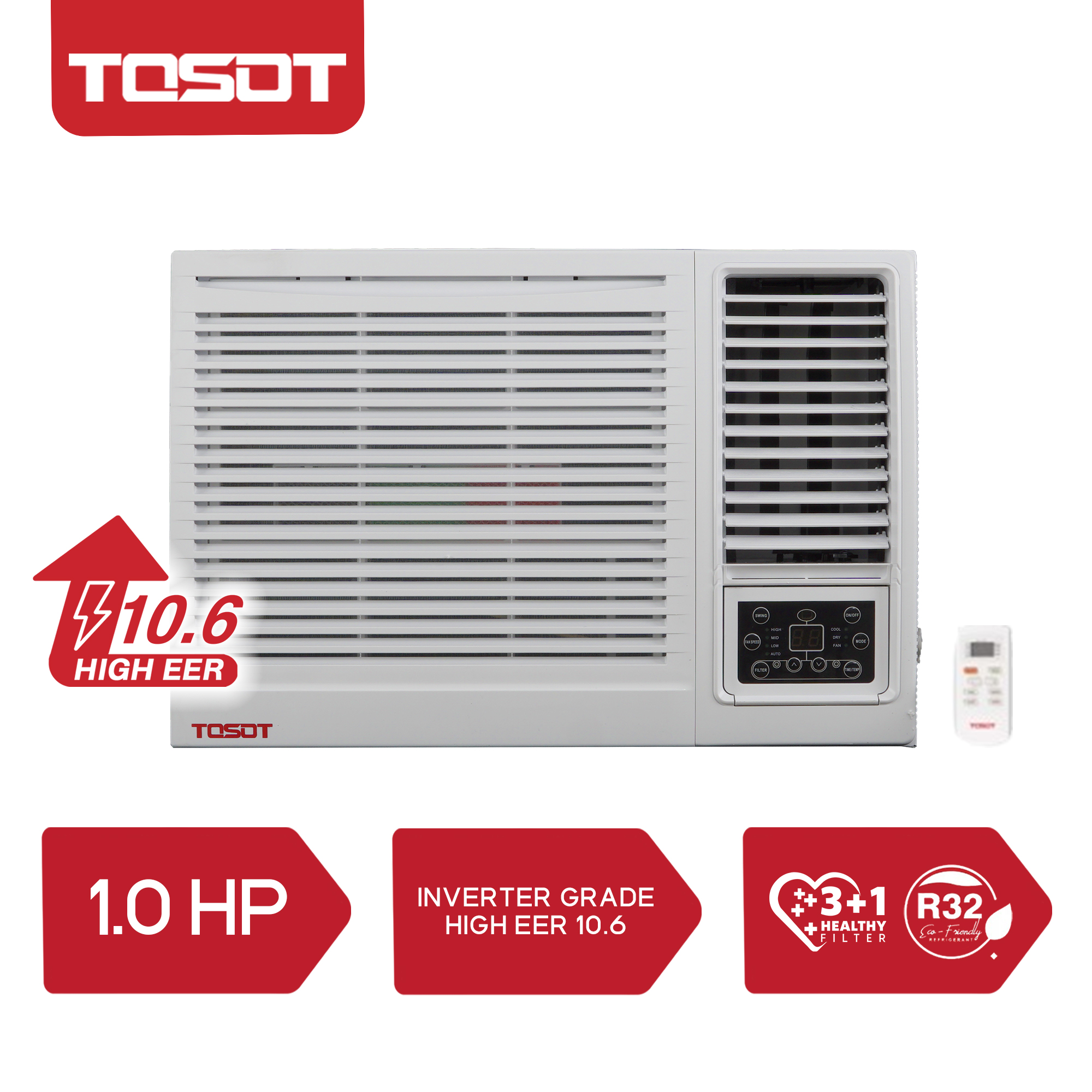 TOSOT AEROCOOL Non-Inverter HP Window Type Air Conditioner - Main Image