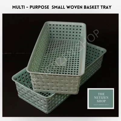 2pcs Multi Purpose Small Woven Basket Tray