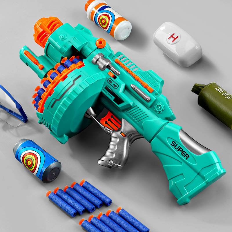 [Grey's World] Lefan Toys Battery Operated Soft Bullet Nerf Gun Long Range Electric Blaster Toy