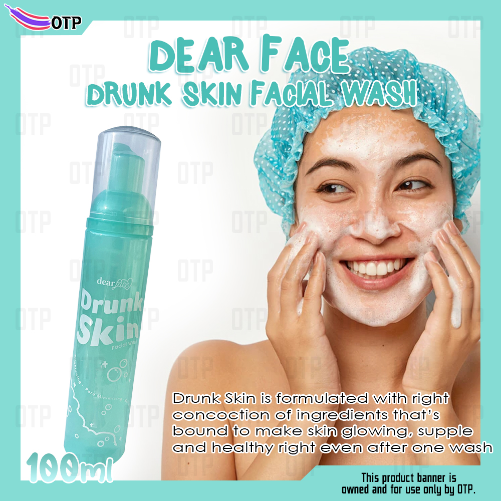 Dear Face Drunk Skin Facial Wash 100ml Brightening, Pore Minimizing, Refining, Removes Dirt